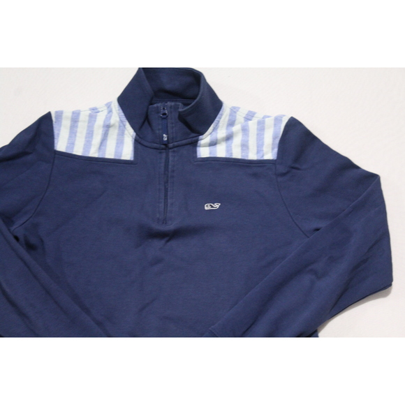 Vineyard Vines Women Blue Sweater Zip Up Cotton Size XS - Picture 3 of 8